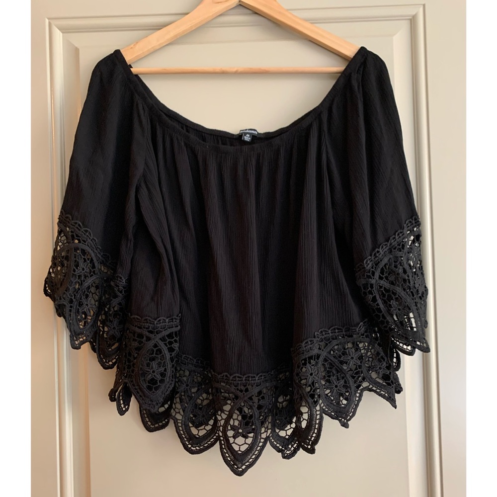 - off the shoulder blouse